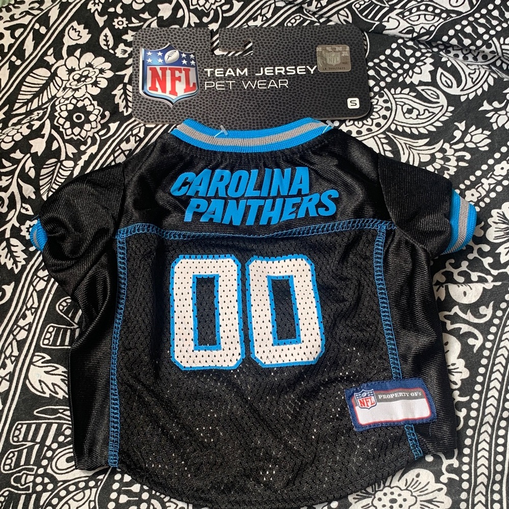 NFL Carolina Panthers Pet Black and Blue Jersey